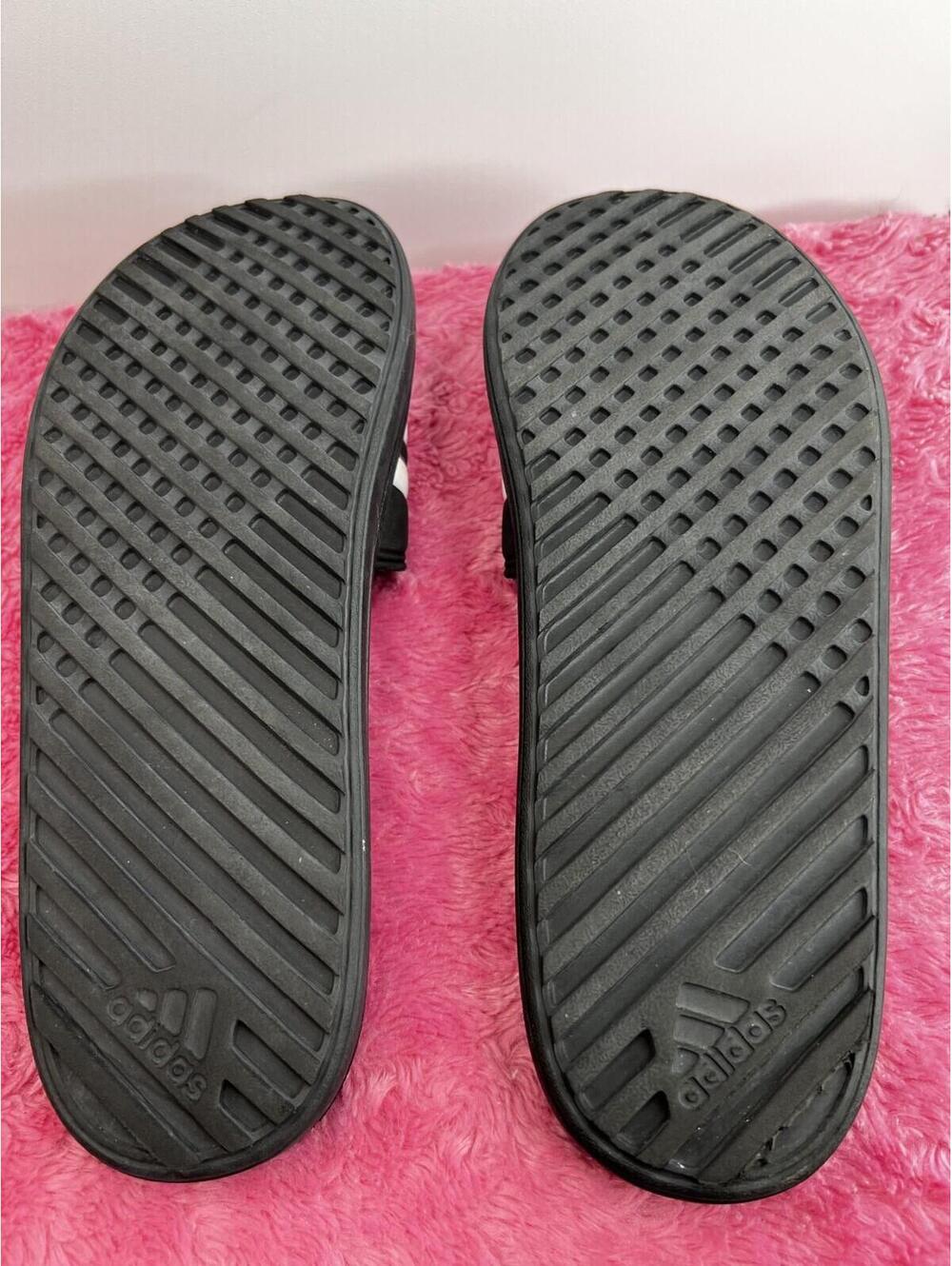 Adidas Comfort Slide Sandals Men's Size 11 Black White 3 Stripe Shower Slides - Picture 6 of 7